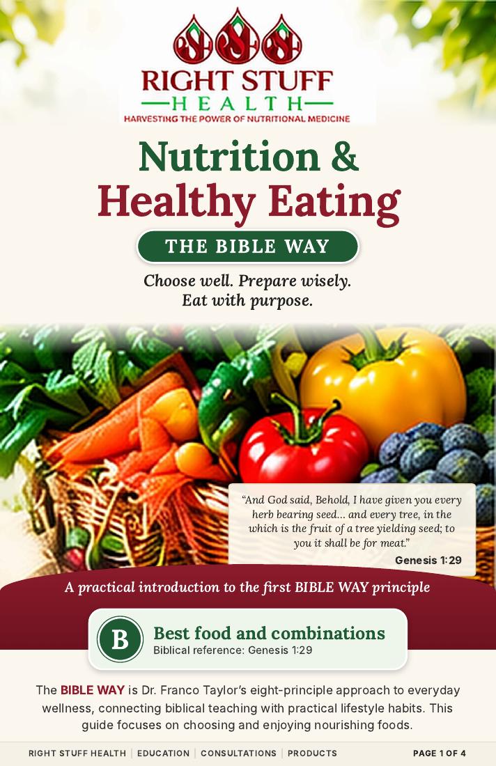Nutrition & Healthy Eating — original PDF cover, booklet 1 of 8