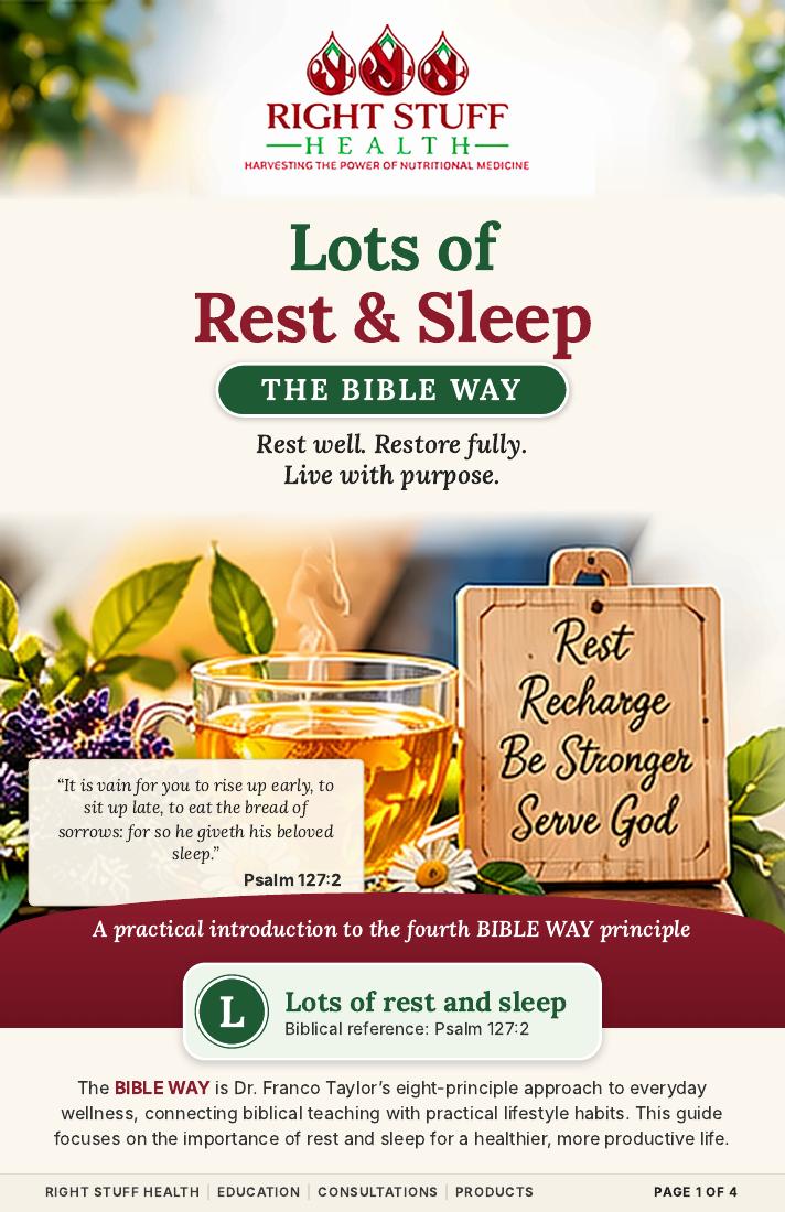 Lots of Rest & Sleep — original PDF cover, booklet 4 of 8
