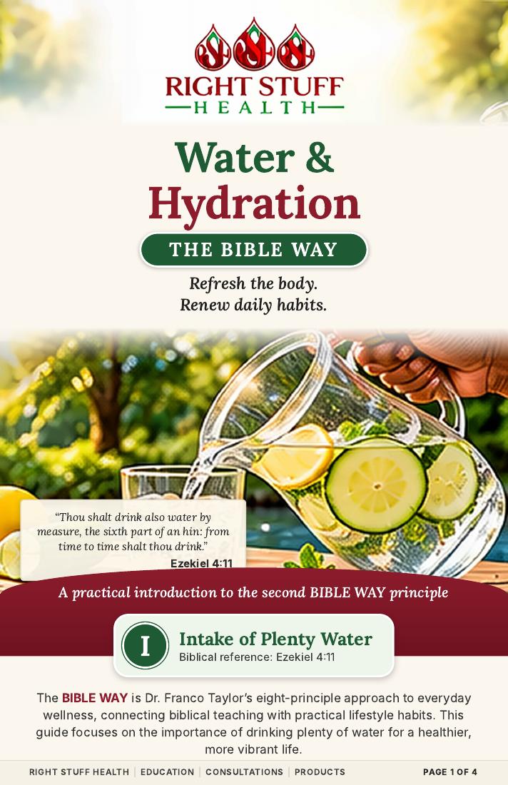 Water & Hydration — original PDF cover, booklet 2 of 8