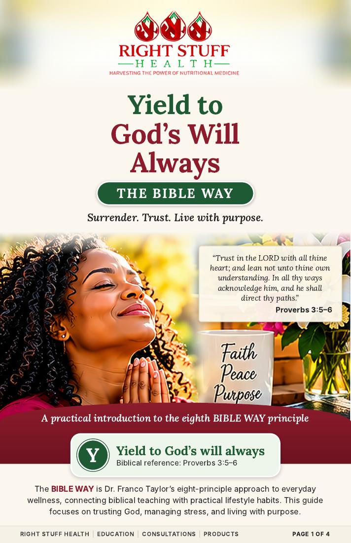 Yield to God's Will Always — original PDF cover, booklet 8 of 8